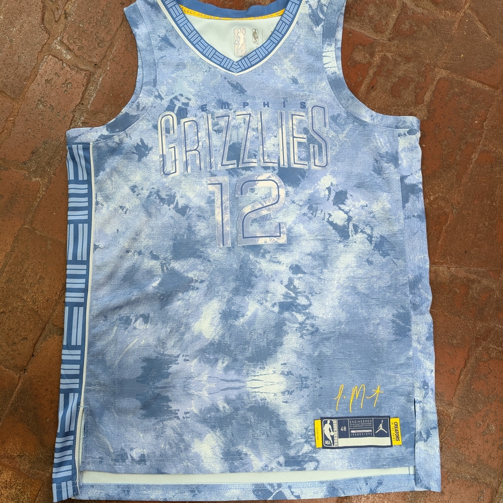 Nike Light Blue Tie Dye Grizzlies Jersey